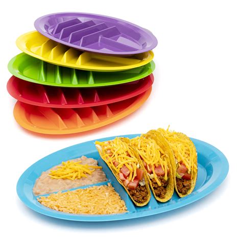 buy jarratt industries fiesta serving plates trays set with stand up holder for soft and hard