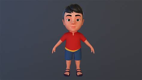 Asset Cartoons Character Baby Boy 02 3d Model