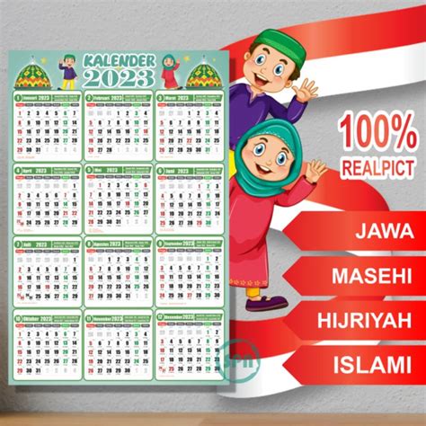 Jual Spn Center Kalender 2023 Lengkap Masehi Hijriyah Jawa Colorfull