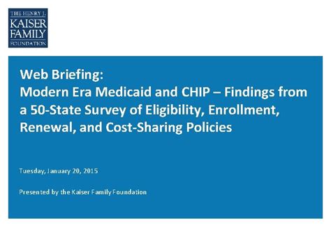 Web Briefing Modern Era Medicaid And Chip Findings