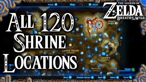 Breath Of The Wild All Shrine Locations Map Maps For You