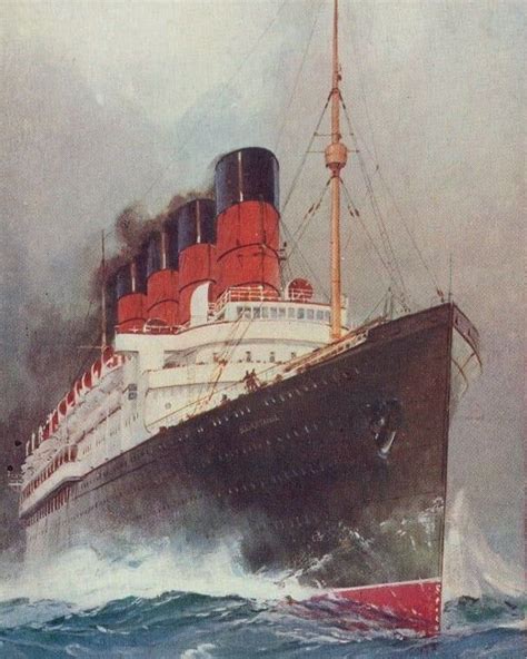 Old Ocean Liners On Instagram A Beautiful Painting Of The Rms