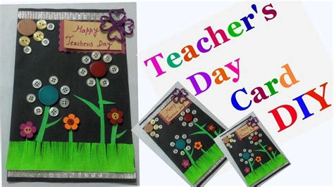 Also cut a paper strip and paste it on the card. DIY-Teachers day greeting card making ideas for kids ...