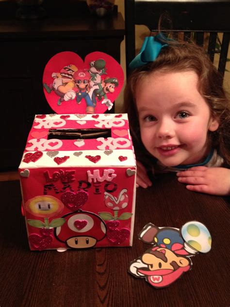 Mario Valentines Box Valentine Box Childrens Activities Card Box