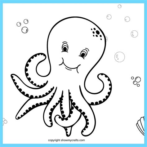 octopus colouring pages show  crafts