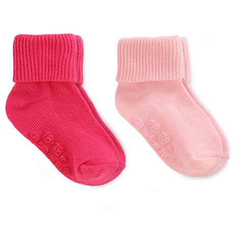 Baby Toddler Girls Pink Assorted Gripper Socks Ages Nb 5t 2 Pack