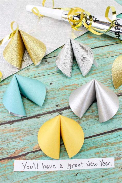 New Years Eve Fun Paper Fortune Cookies Craft