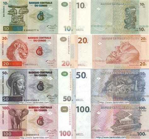 Democratic Republic Of The Congo 10 Francs 1111997 20 Francs 1