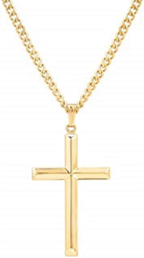Mens 14k Gold Crucifix Cross Pendant With 24 Etsy