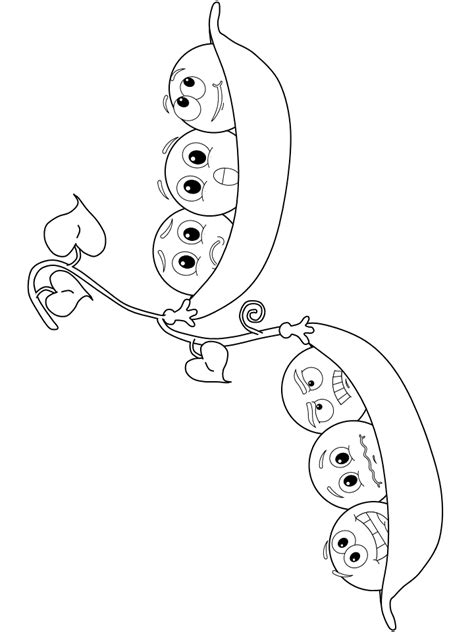 Peas In A Pod Coloring Sheet Coloring Pages