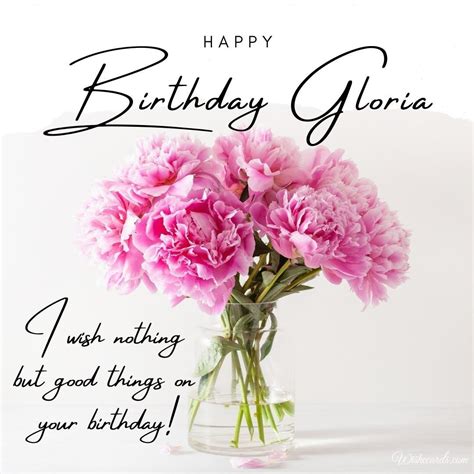 Birthday Cards For Gloria With Best Wishes