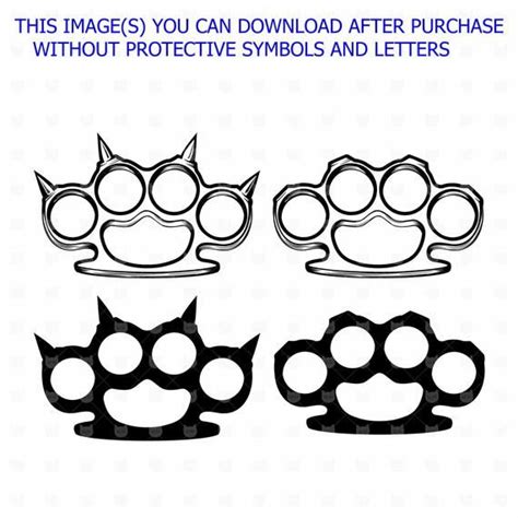 Easy Brass Knuckles Drawing