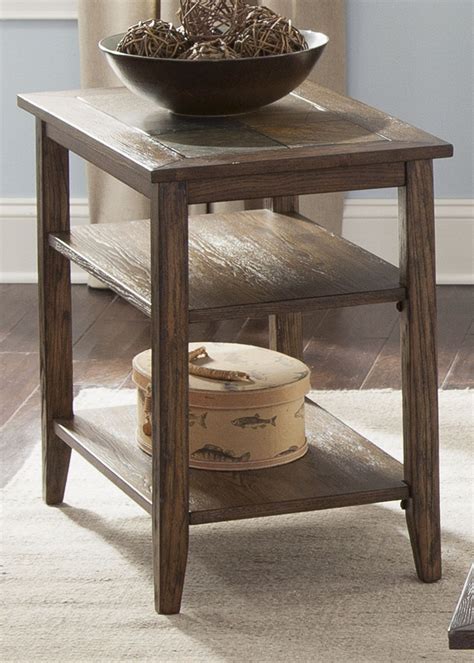 Brookstone Weathered Oak Chair Side Table From Liberty 107 Ot1021