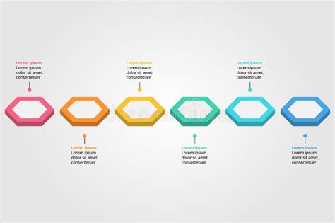 Hexagon Timeline Template For Infographic For Presentation For 6