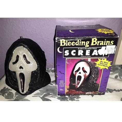 Vintage Accents Vintage 997 Scream Ghostface Bleeding Brains Candle