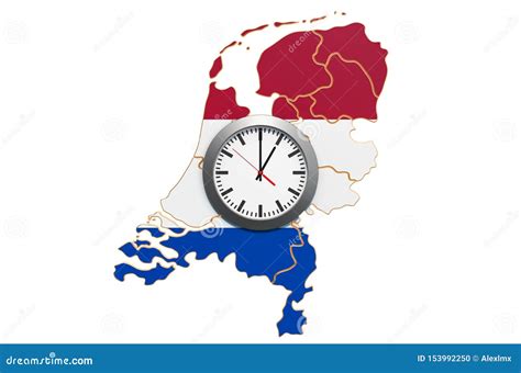 Time Zones In The Netherlands Concept 3d Rendering Stock Illustration Illustration Of
