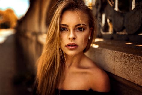 Portrait Blonde Miro Hofmann Women Tanned Depth Of Field Hd Wallpaper Rare Gallery