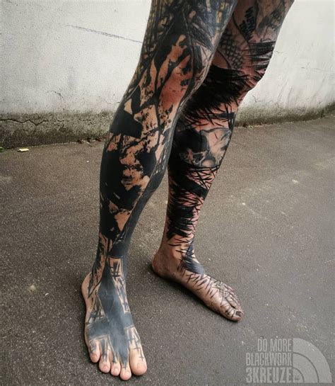 3kreuzes Brutal Heavy Abstract Blackwork Tattoo Inkppl Tatoo Neck