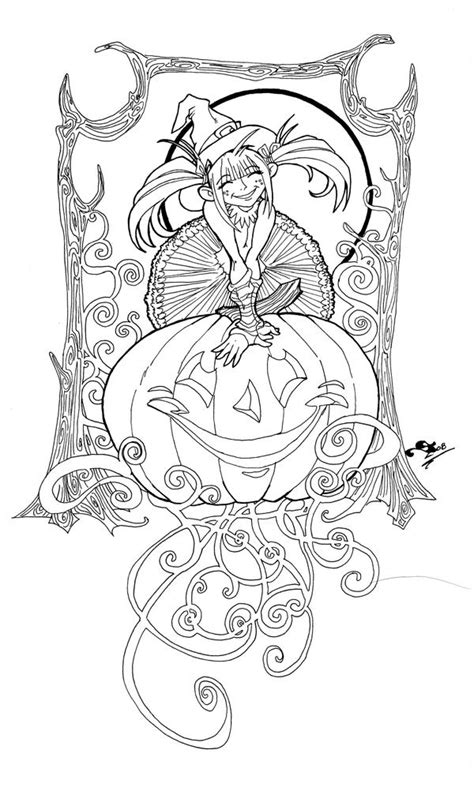 happy halloween lineart by mythka on deviantart