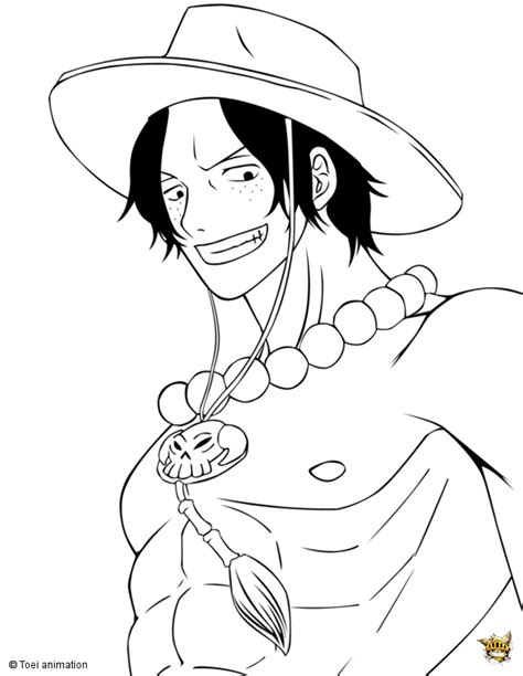 Portgas D Ace Est Un Coloriage De One Piece