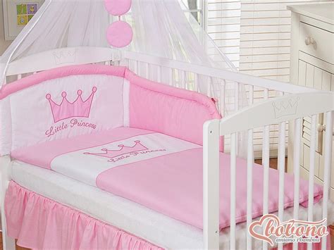 Mk collection summer bed sheets 3pc set little princess. Pink bedding set for a princess and white cot / Bobono ...