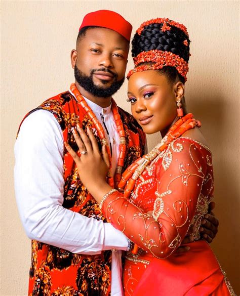 igbo traditional wedding outfits for couple isi agu outfit etsy