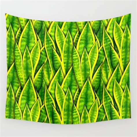 Buy Sansevieria Trifasciata Laurentii Pattern Wall Tapestry By