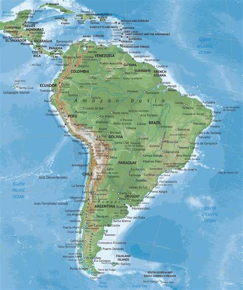 South America Map With Islands