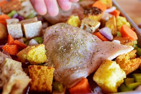 This isn't the only reason to love. Chicken and Dressing Sheet Pan Supper | Recipe | Sheet pan ...