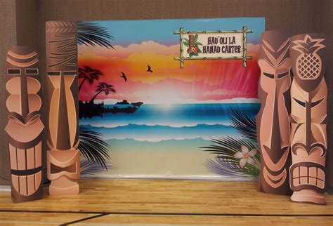 Hawaiian Movie Theme Backdrop 1st Birthday Second Birthday Vinyl