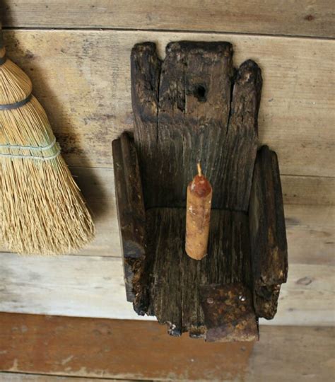 Primitive Antique Old Early Worn Cabin Farmhouse Candle Wall Box Makedo