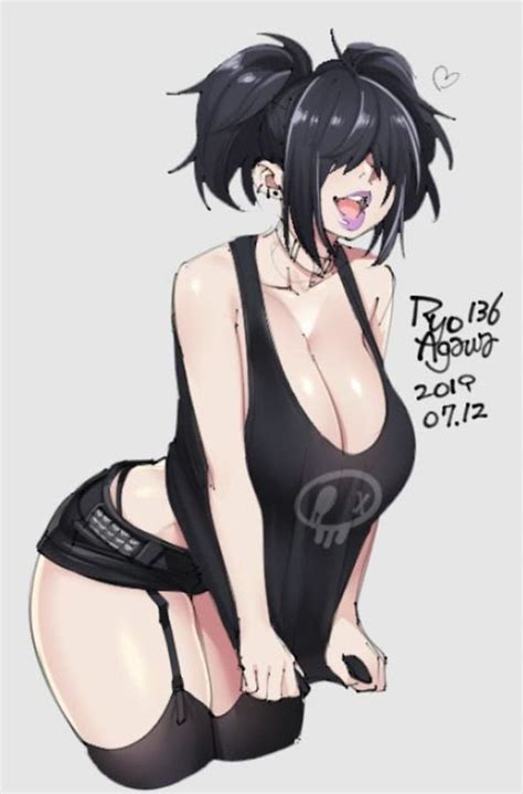 Pin By Kai On Anime Goth Anime Female Goth Characters Girl