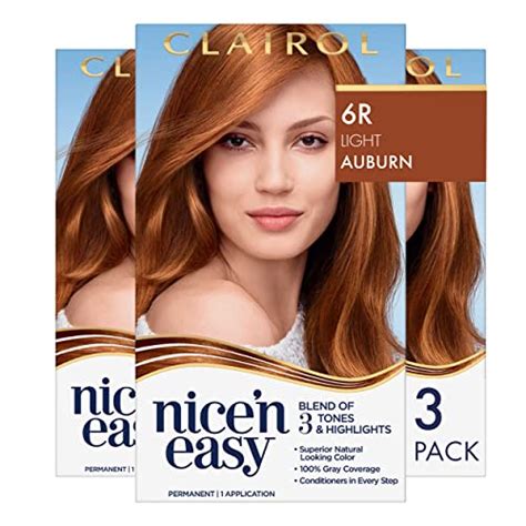 Clairol Nice N Easy Permanent Hair Dye R Light Auburn Hair Color Pack Of WantItAll