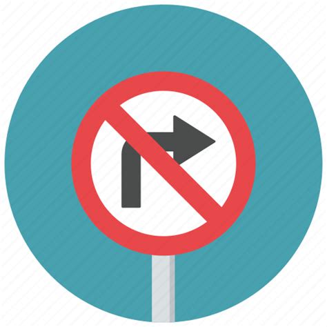 No right turn, prohibit, right turn, right turn prohibit, traffic sign ...