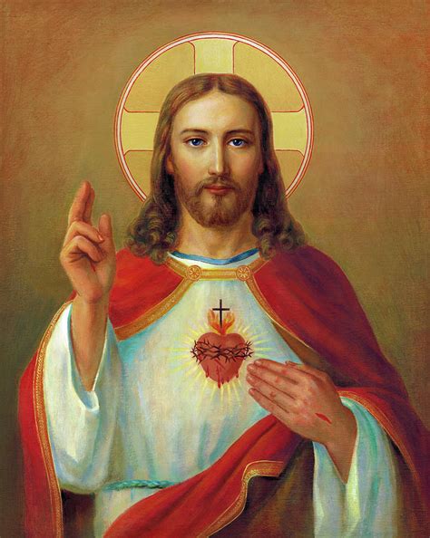 The Most Sacred Heart Of Jesus Painting By Svitozar Nenyuk Pixels