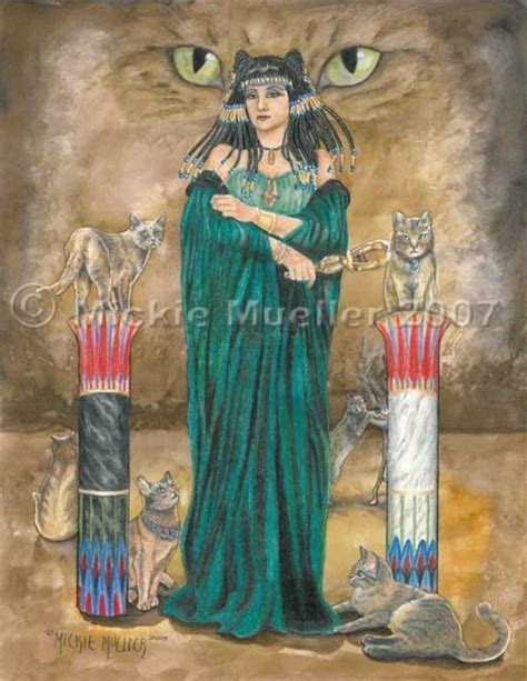 Priestess Of Bast Cat Goddess Art Print Etsy