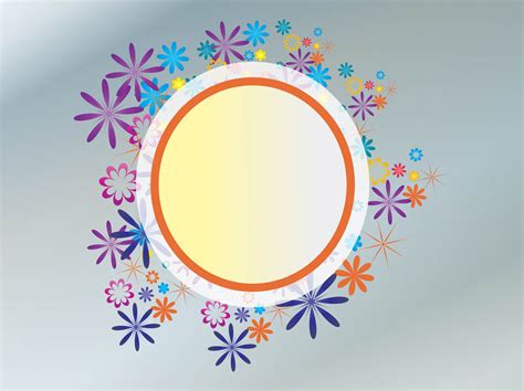 Floral Circle Design Vector Art And Graphics