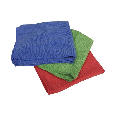 multi purpose microfiber cloth 16 x 16 40 6 cm x 40 6 cm 3 colors red green and blue