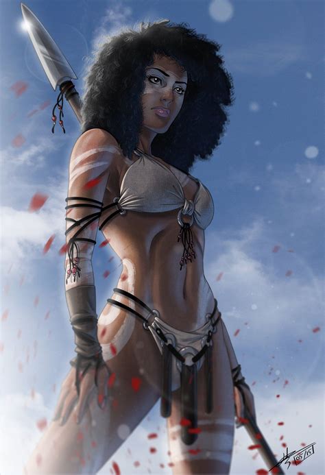 Amazone By Hydriss28 Black Women Art Black Art Pictures Warrior Woman