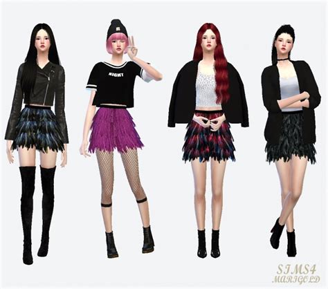 Feather Skirt At Marigold Sims 4 Updates