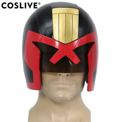 Coslive 2018 Halloween Cosplay Judge Dredd Helmet Full Head Dredd