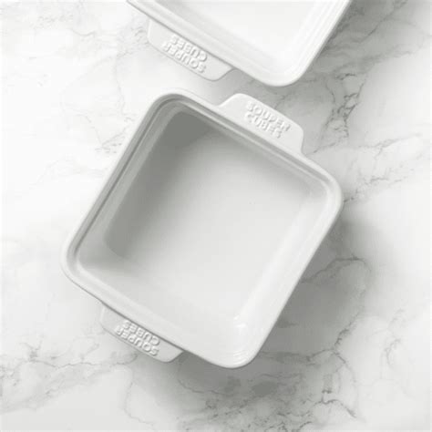 Stoneware By Souper Cubes 5 Inch Square Baking Dish Set Of Two