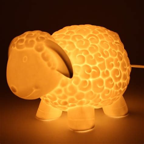 childrens ceramic sheep lamp