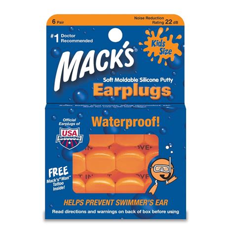 Macks Earplugs Kids Size 6 Pair Per Box Pack Of 12