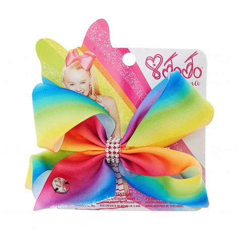 Jojo Siwa Small Rainbow Rhinestone Keeper Hair Bow Claires