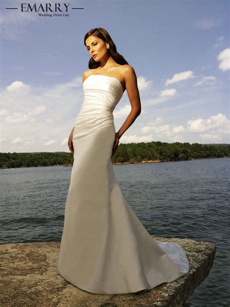 Do you picture yourself wearing the white wedding dress?make it reality. SZ324 Vintage White Satin Long Wholesale Price Strapless ...