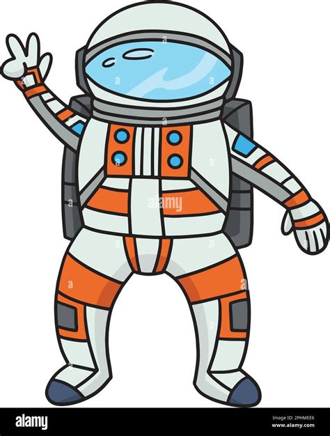 Astronaut Cartoon Colored Clipart Illustration Stock Vector Image And Art