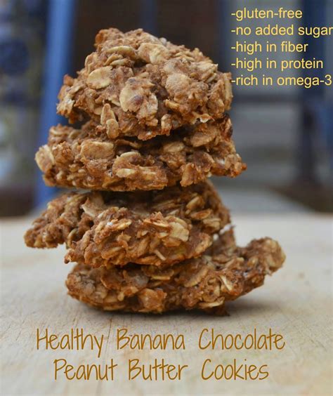 In a separate bowl, mix the coconut oil, eggs, vanilla, maple syrup, and peanut butter together. Healthy Banana Chocolate Peanut Butter Cookies | The ...