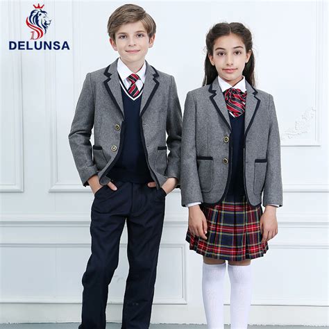 China Cheap Grey Winter School Uniform China High Quality School