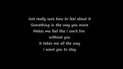 Rihanna Ftmikky Ekko ~ Stay ~ Lyrics Youtube